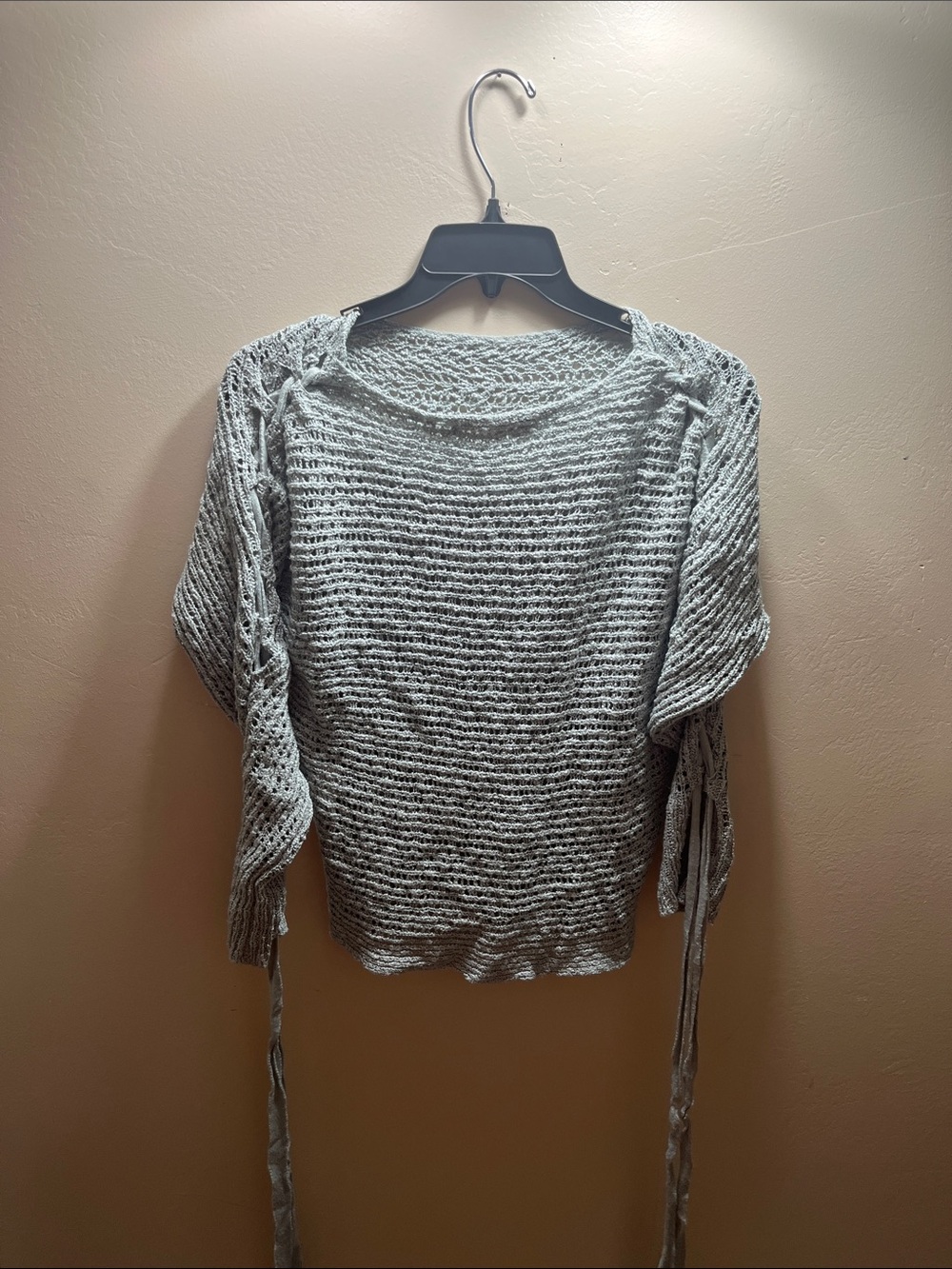 Light Green Open-Knit Women's Sweater